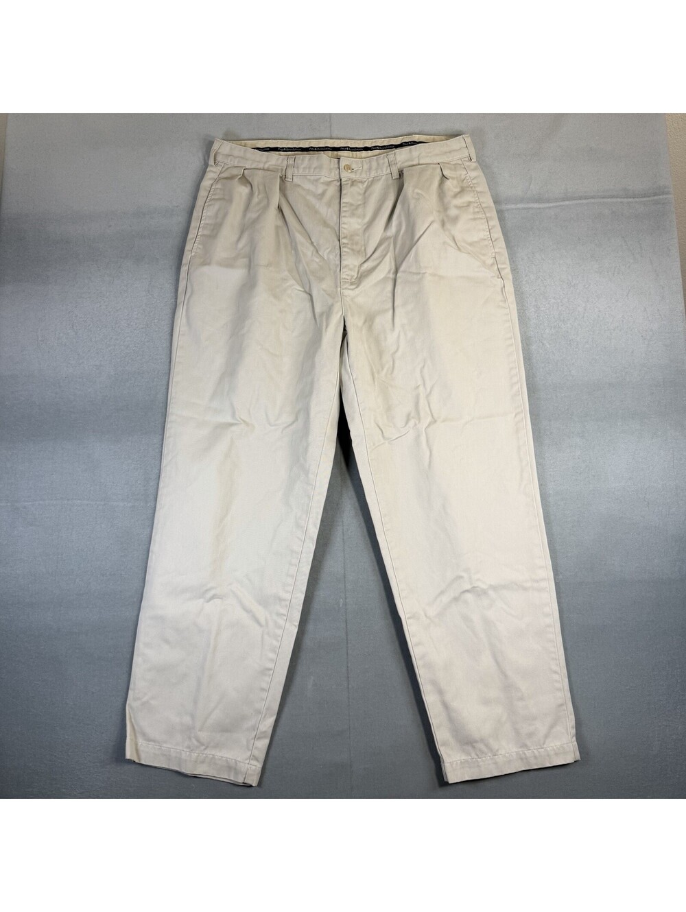 Vintage 90s Polo Ralph Lauren Andrew Chino Pants Mens 38x30 Cream Beige Pleated